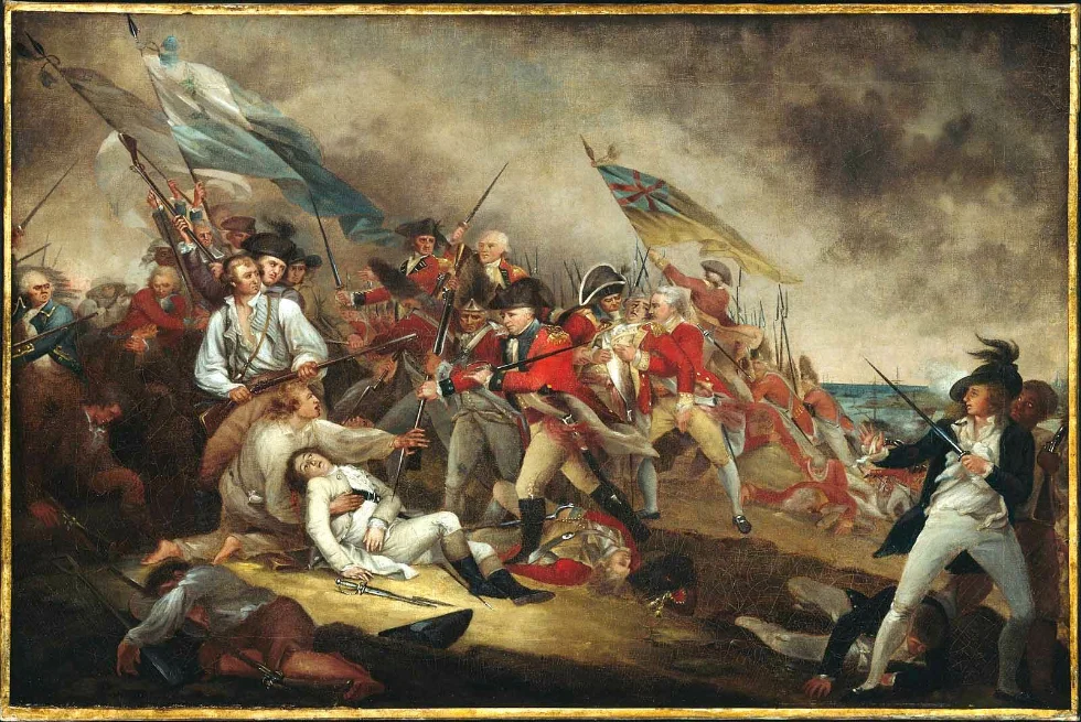Death of General Warren at the Battle of Bunker Hill, American Revolution 