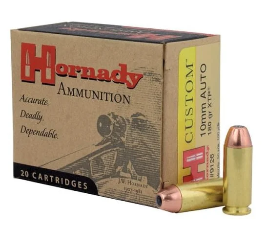 HORNADY 10MM AUTO 180GR XTP CUSTOM PISTOL AMMUNITION 20RDS - 9126