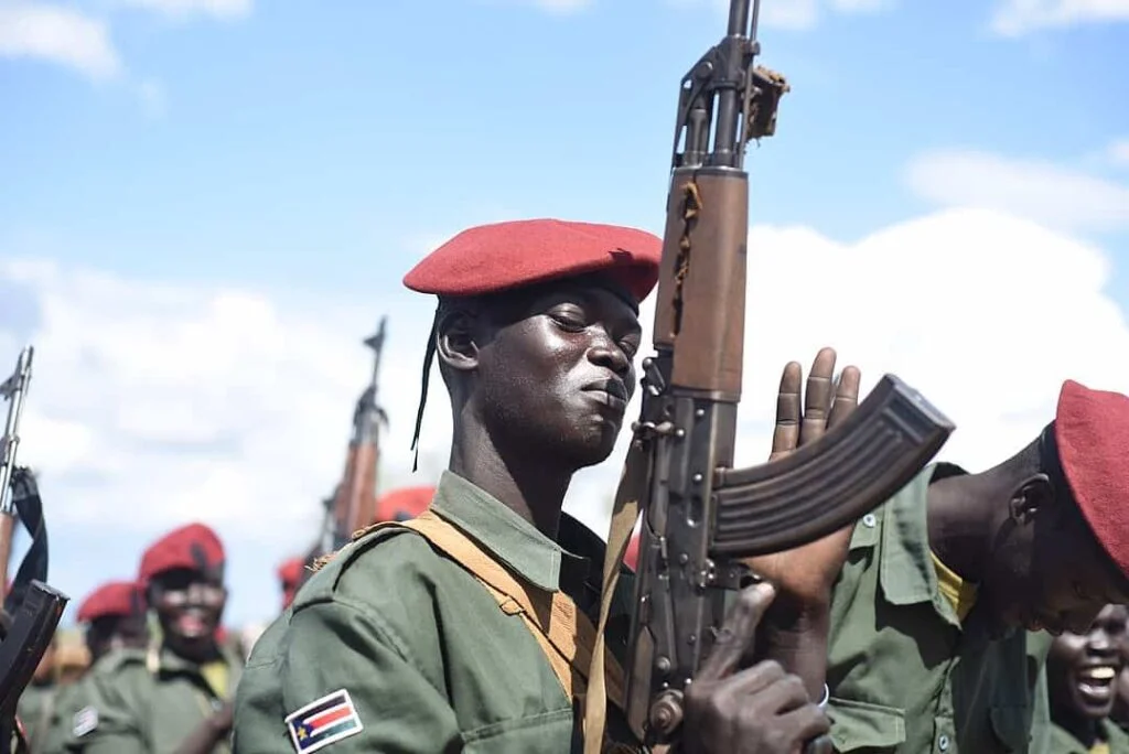 South Sudanese soldier with a Zastava M70, 2016.