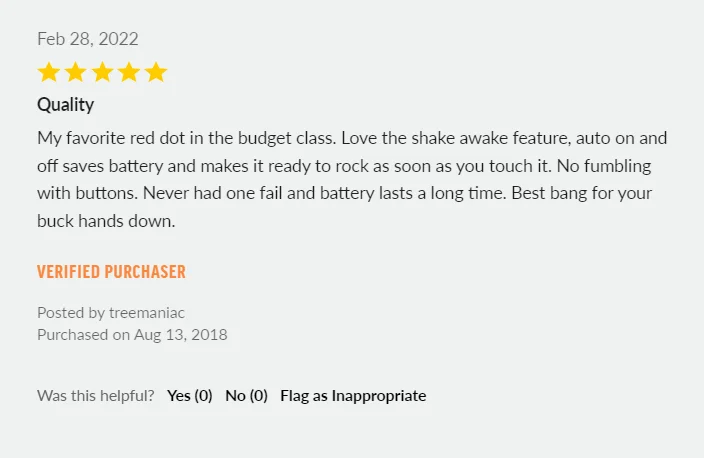 quality my favorite red dot