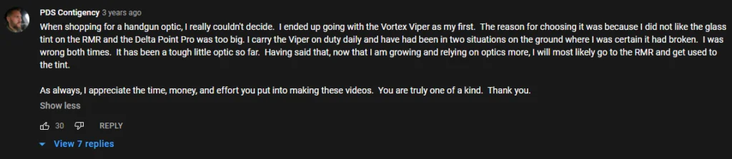 when shopping for a handgun optic