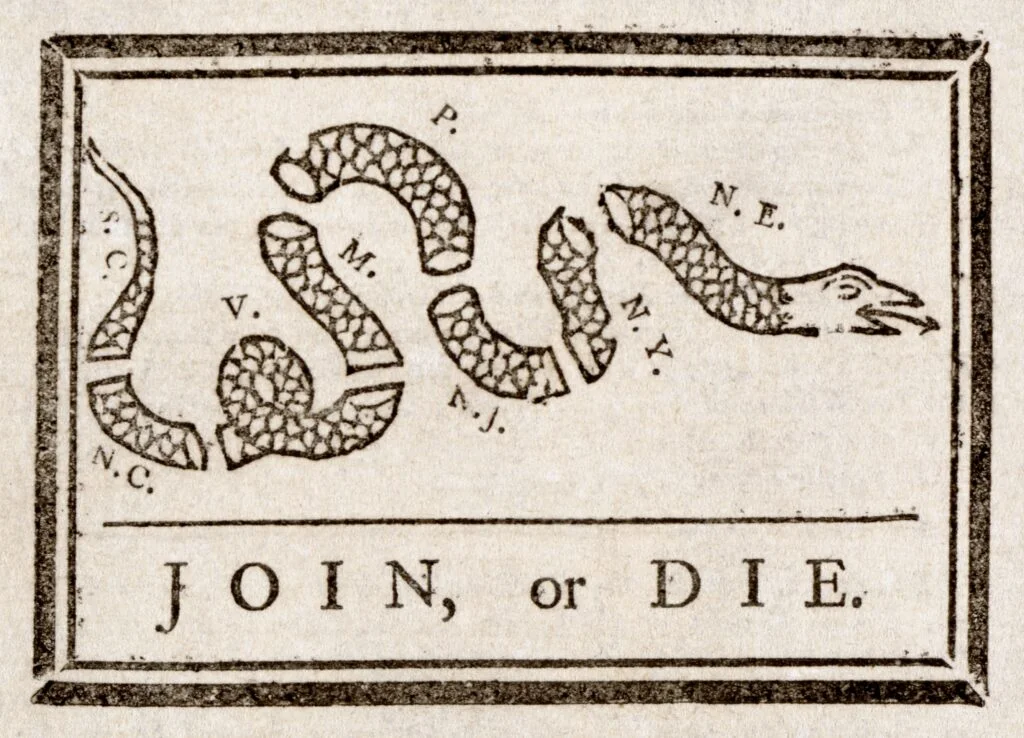 Benjamin Franklin join or die cartoon