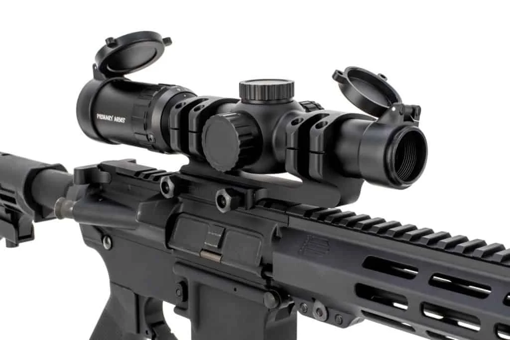 Primary Arms 1-6x scope mounted on AR-15
