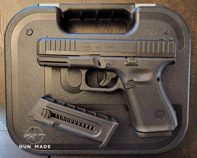 glock 44 sitting on case