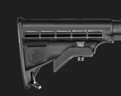 The M&P stock is easy to adjust, lightweight and comes with a built in sling attachment point.