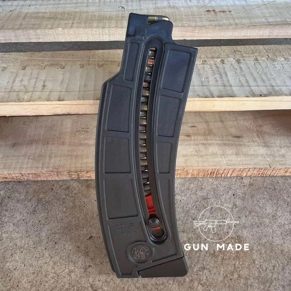 25 rounds easily fit in the M&P magazines. I really like the aesthetics of the magazine and the fact that you can see how many rounds are left.