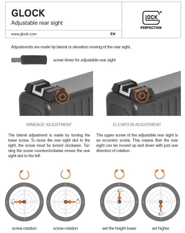 Glock Adjustable Sight Instructions glock 44 user manual