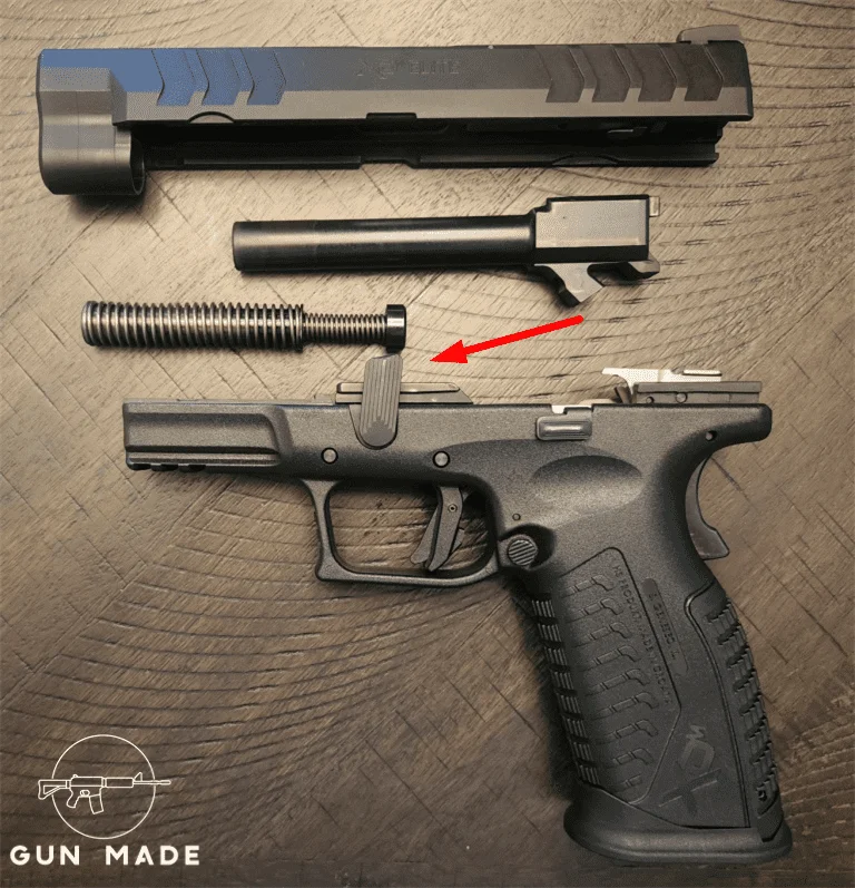 Springfield Armory XD-M Field Stripped springfield armory xdm elite 9mm