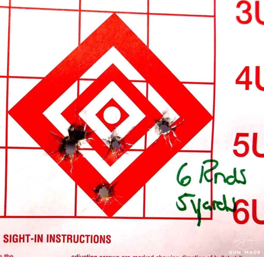 S&W M&P M2.0 5 yard groupings