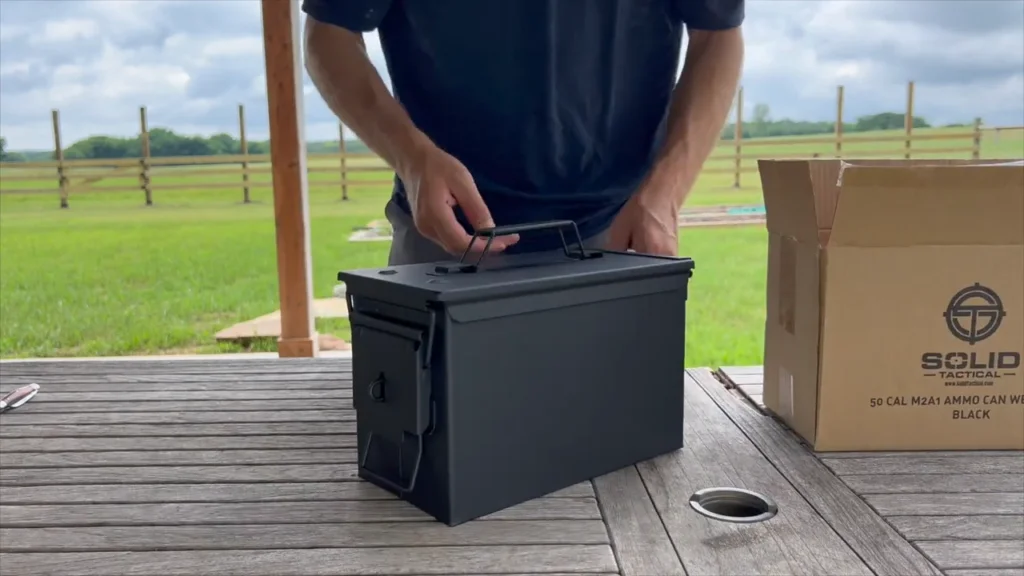 Black Solid Tactical 50 Cal. Metal Ammo Can