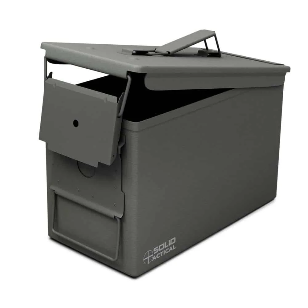 Solid Tactical Metal Ammo Can - Military & Army Boxes, M19A1 & M2A1 Metal Ammo