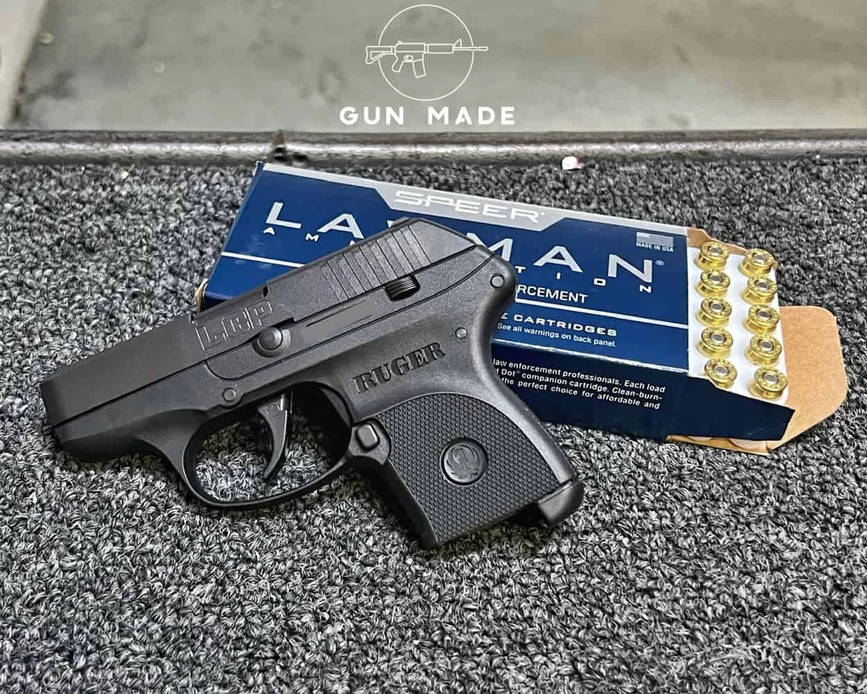 Ruger LCP 380 with ammo at range