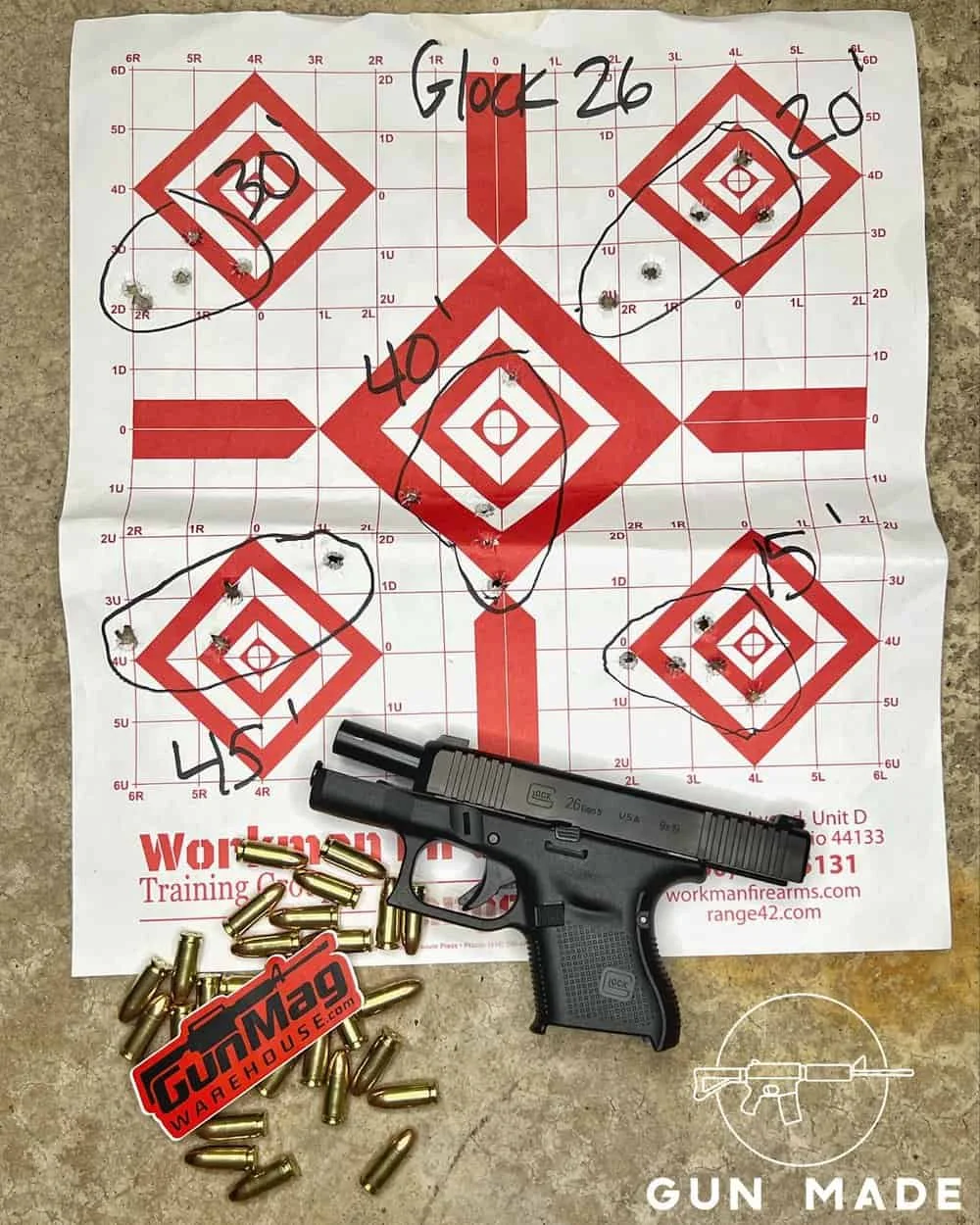 glock 26 gen 5 range test groupings