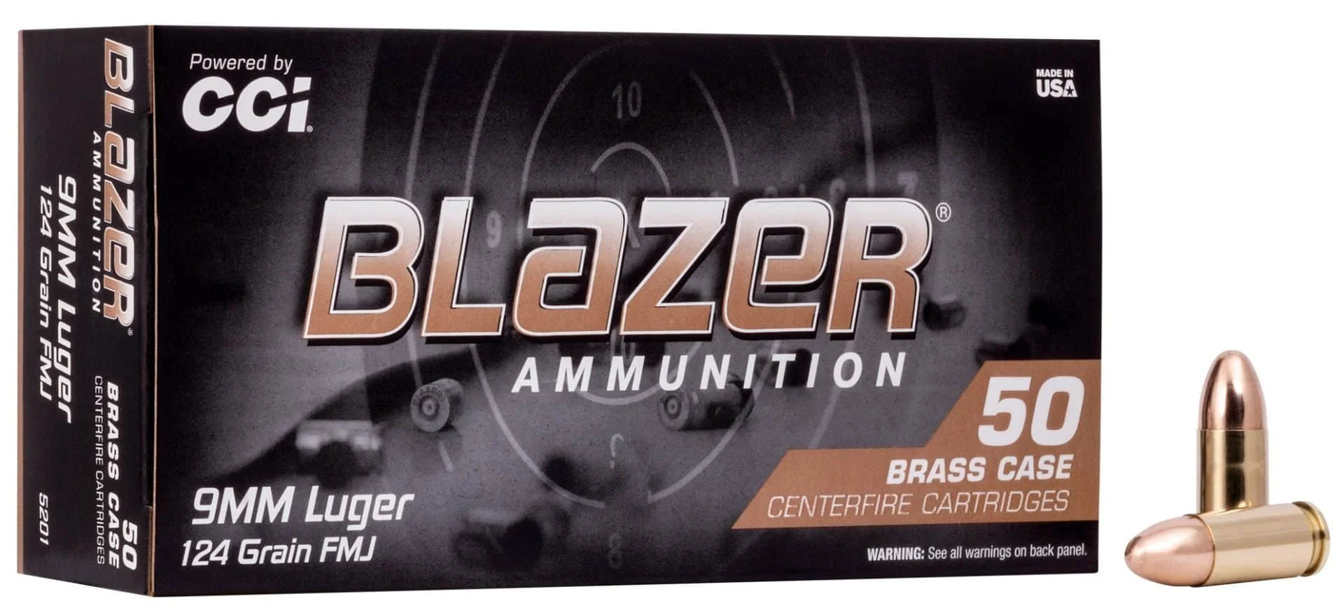 CCI BLAZER BRASS 9MM AMMO