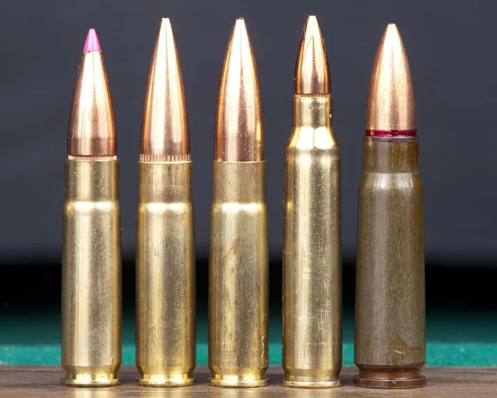 300 Blackout, 5.56 NATO and 7.62x39 cartridge comparison