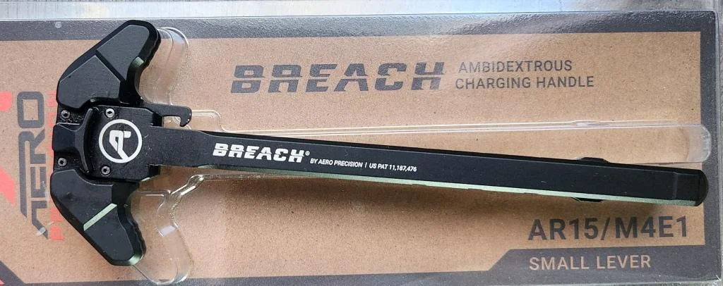 Charging handle aero breach