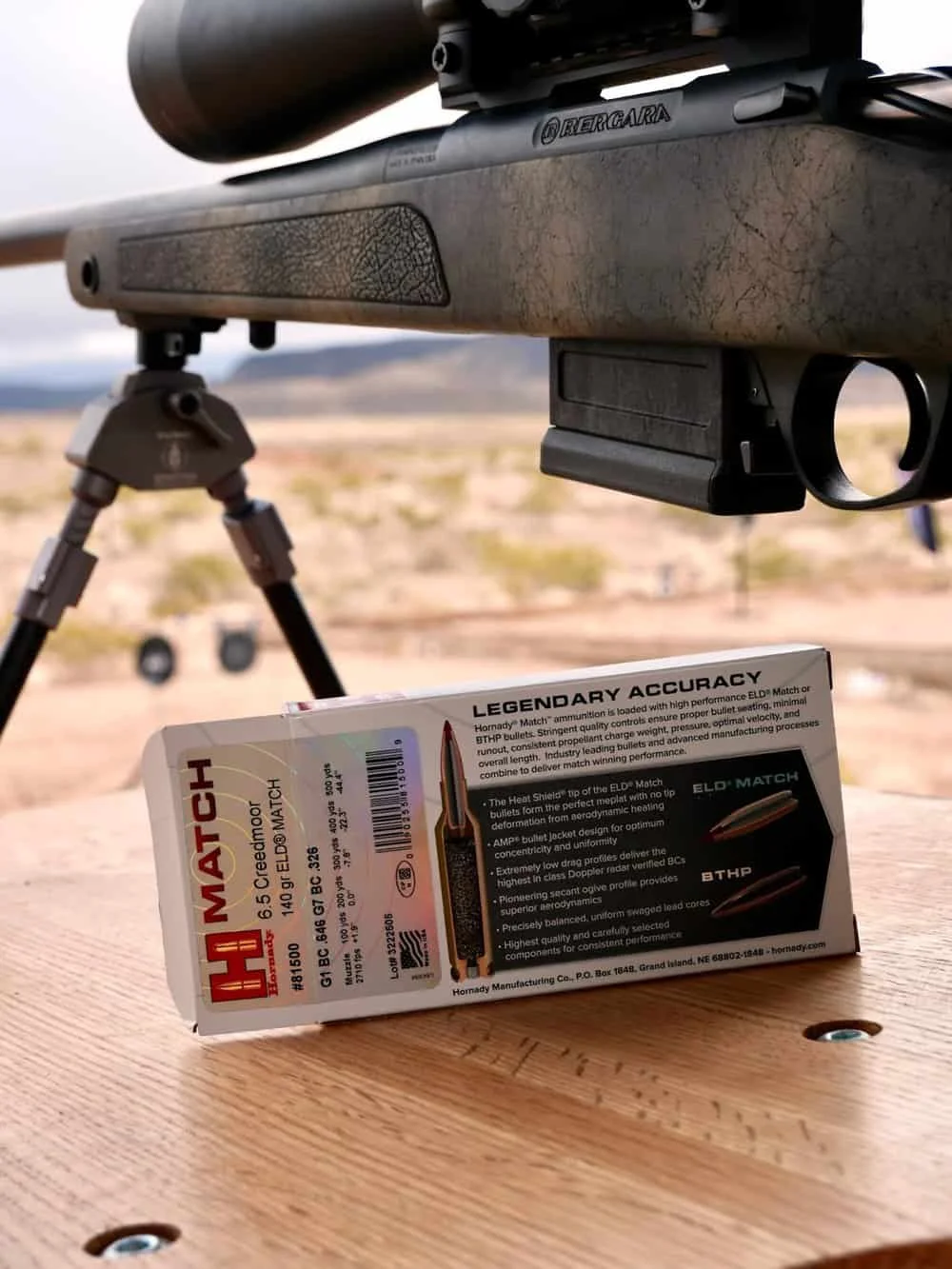 bergara b-14 hmr carbon wilderness with Hornady ammo 6.5 creedmoor