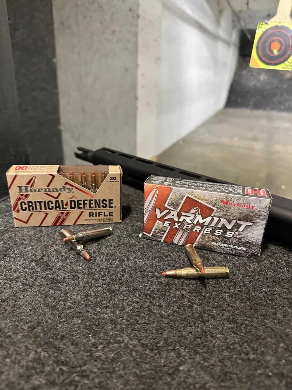 sig sauer m400 tread with hornady varmint express and critical defense ammo