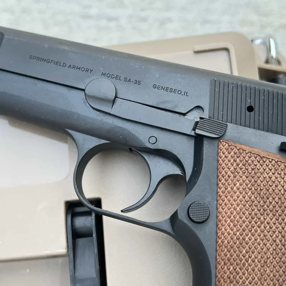 springfield sa-35 side profile view closeup