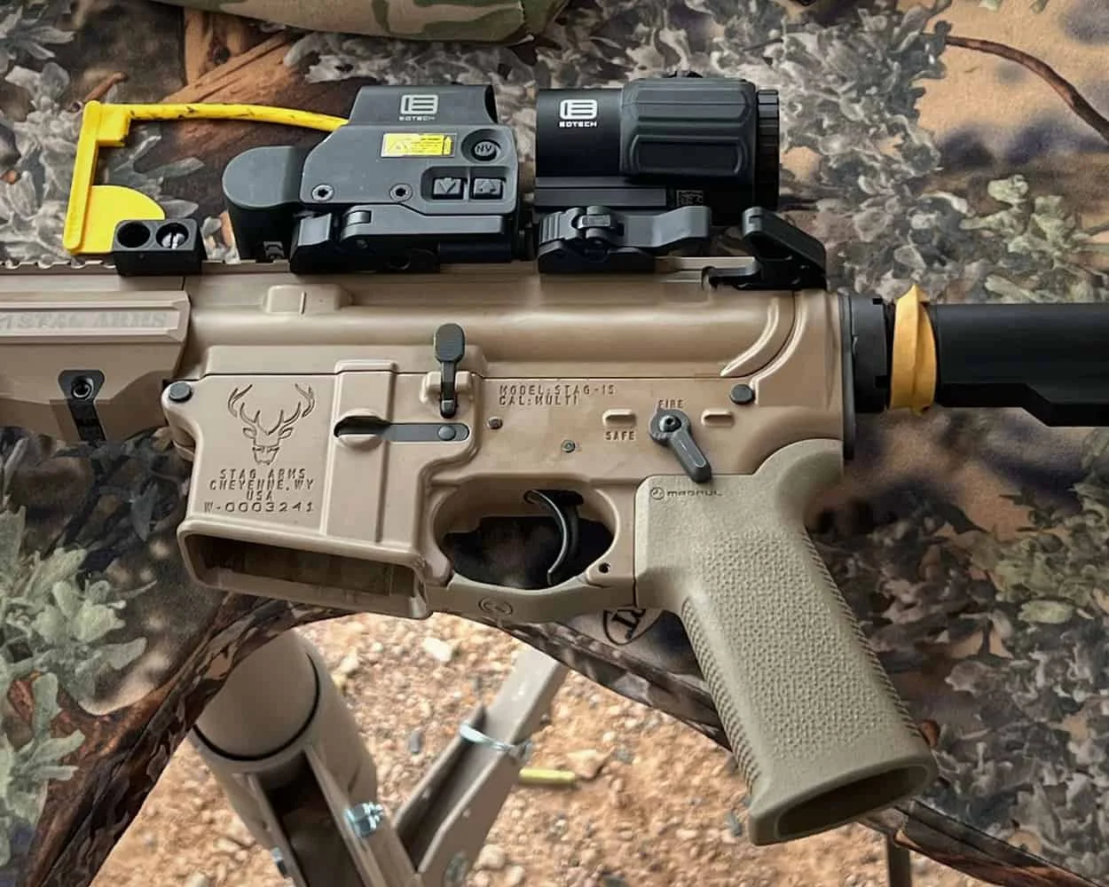 stag 15 pistol grip trigger eotech holographic optic