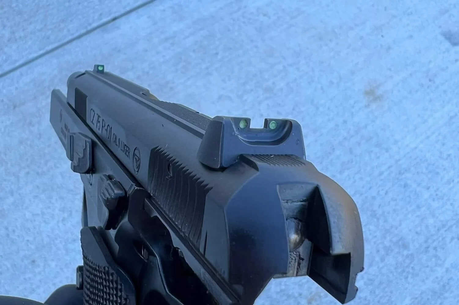 CZ 75 P-01 review sights barrel