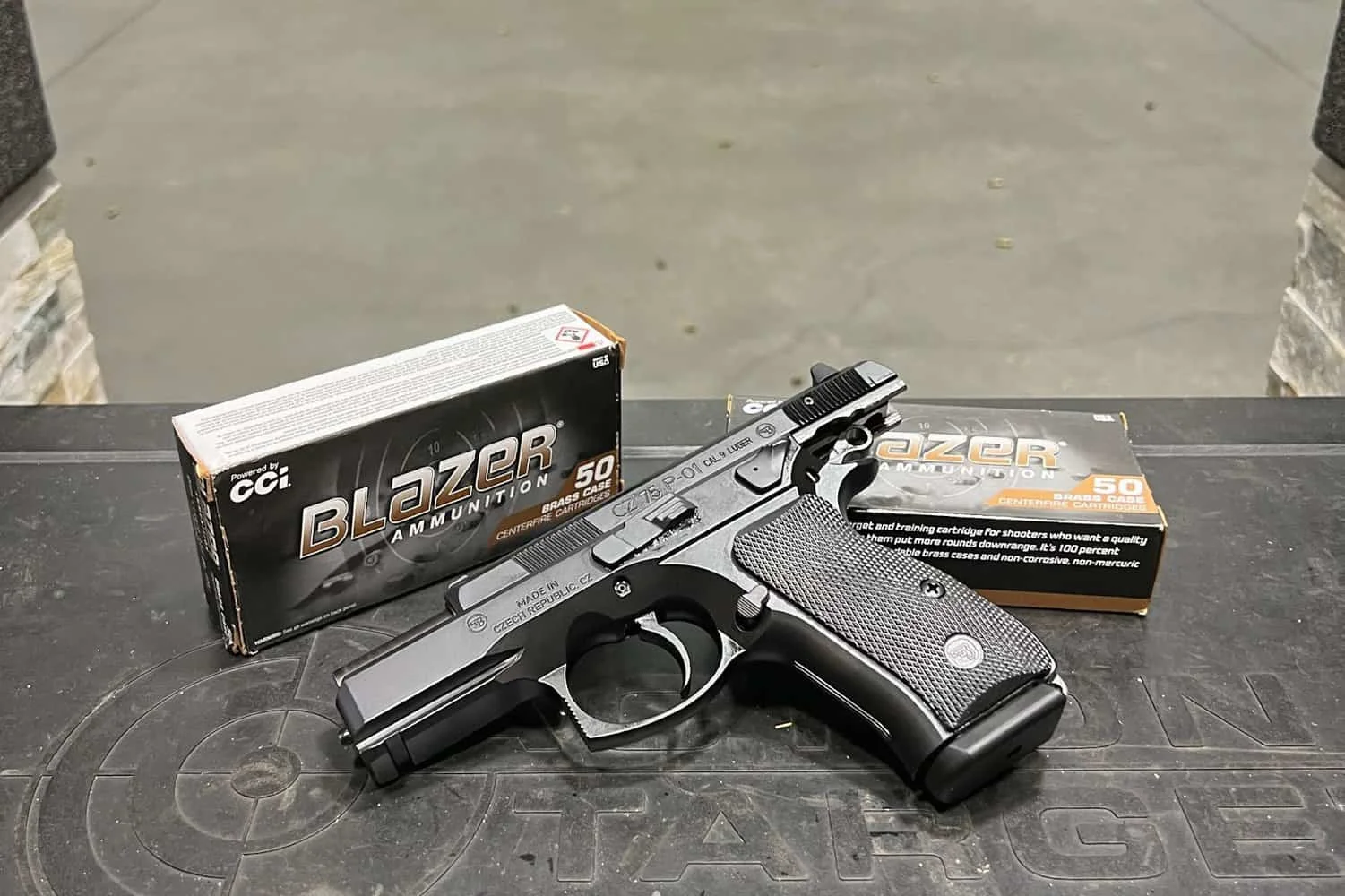 CZ 75 P-01 review with cci blazer ammo