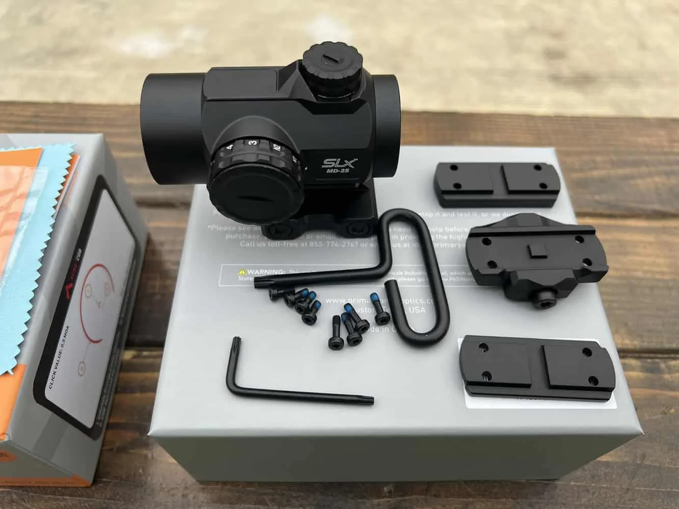 Primary Arms SLx Microdot 25 Gen 2 unboxing with parts