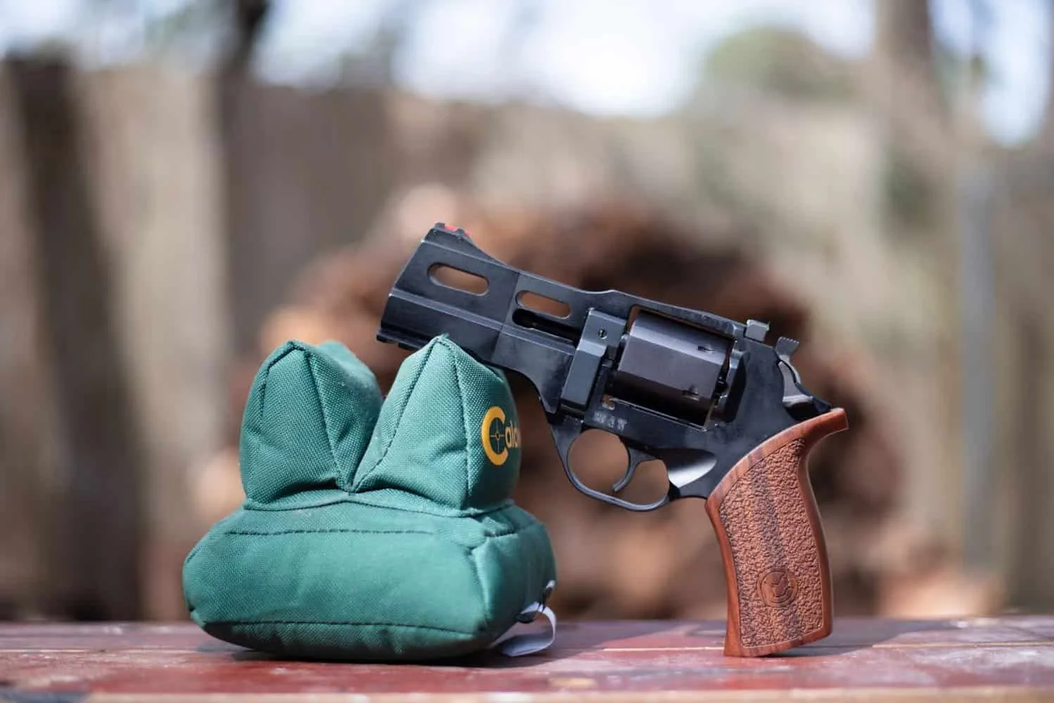 chiappa 40ds mounted on caldwell bag