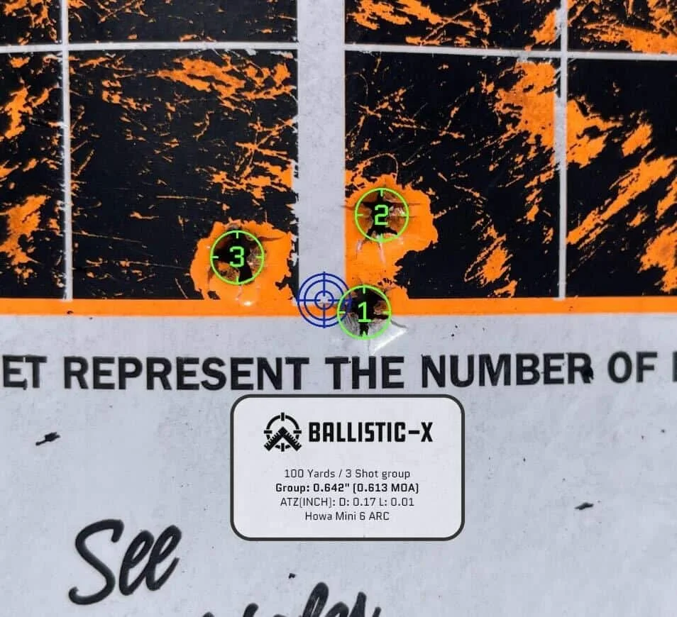 Ballistic x results range test howa mini