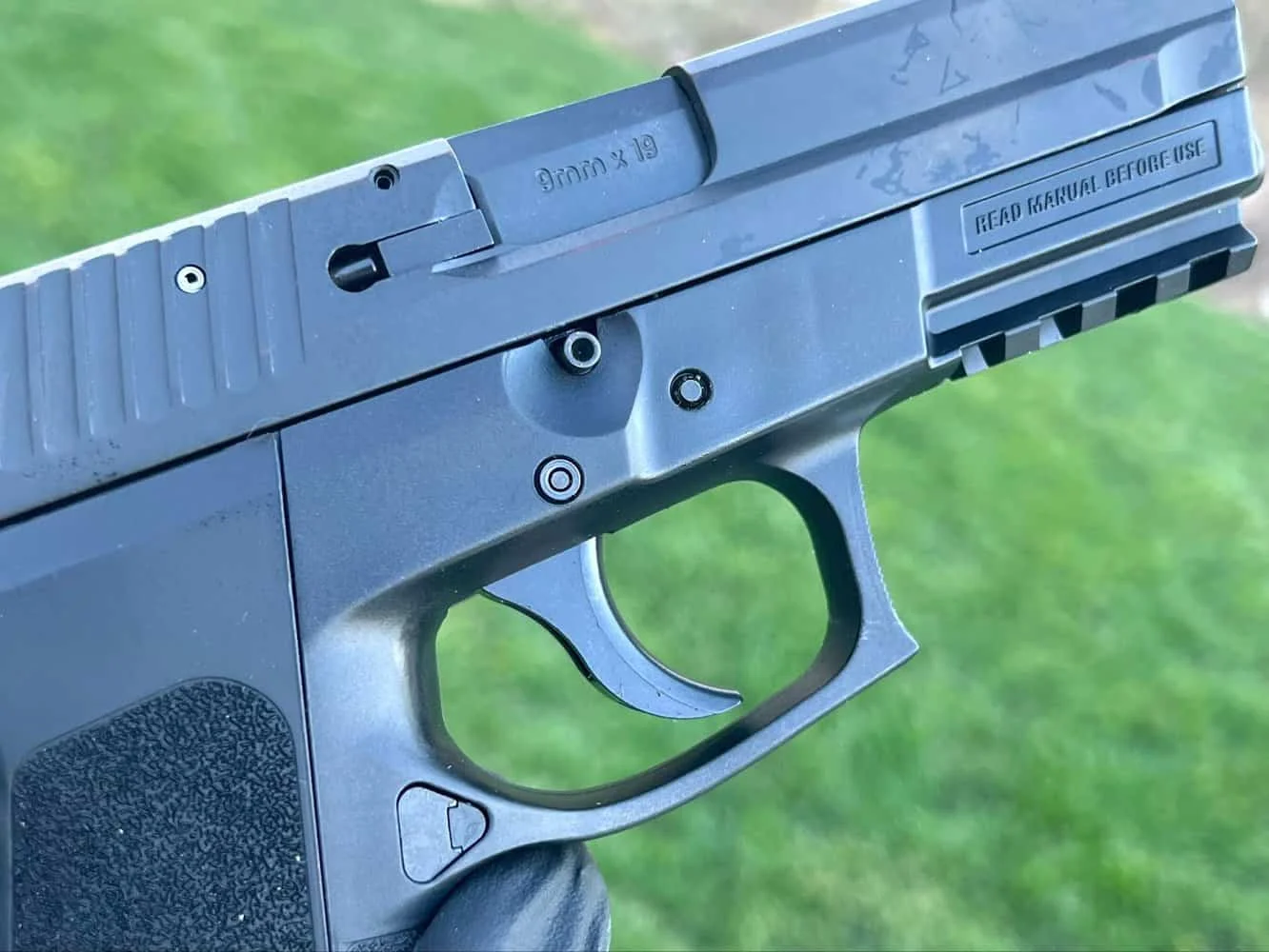 Sig Sauer SP2022 trigger closeup