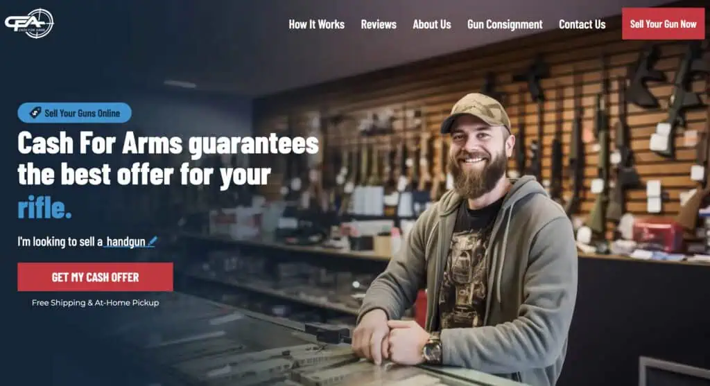 cash for arms home page