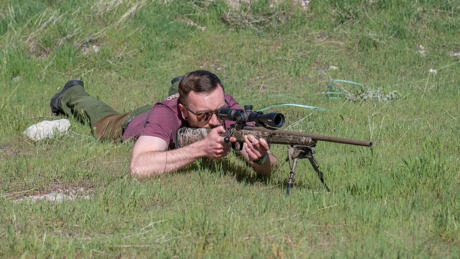cva cascade 350 legend laying down prone shooting