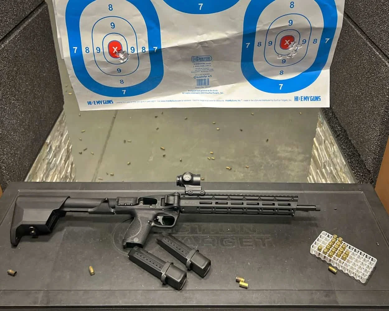 smith wesson m&p fpc range test with groupings