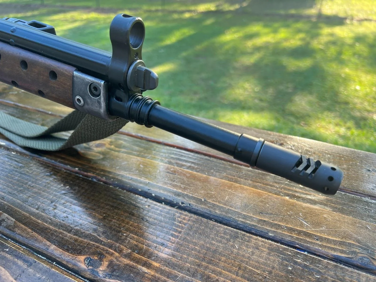 century arms c308 close up front barrel