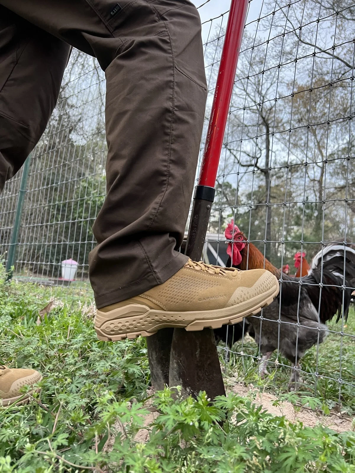 garmont t4 groove g dry farm work with roosters