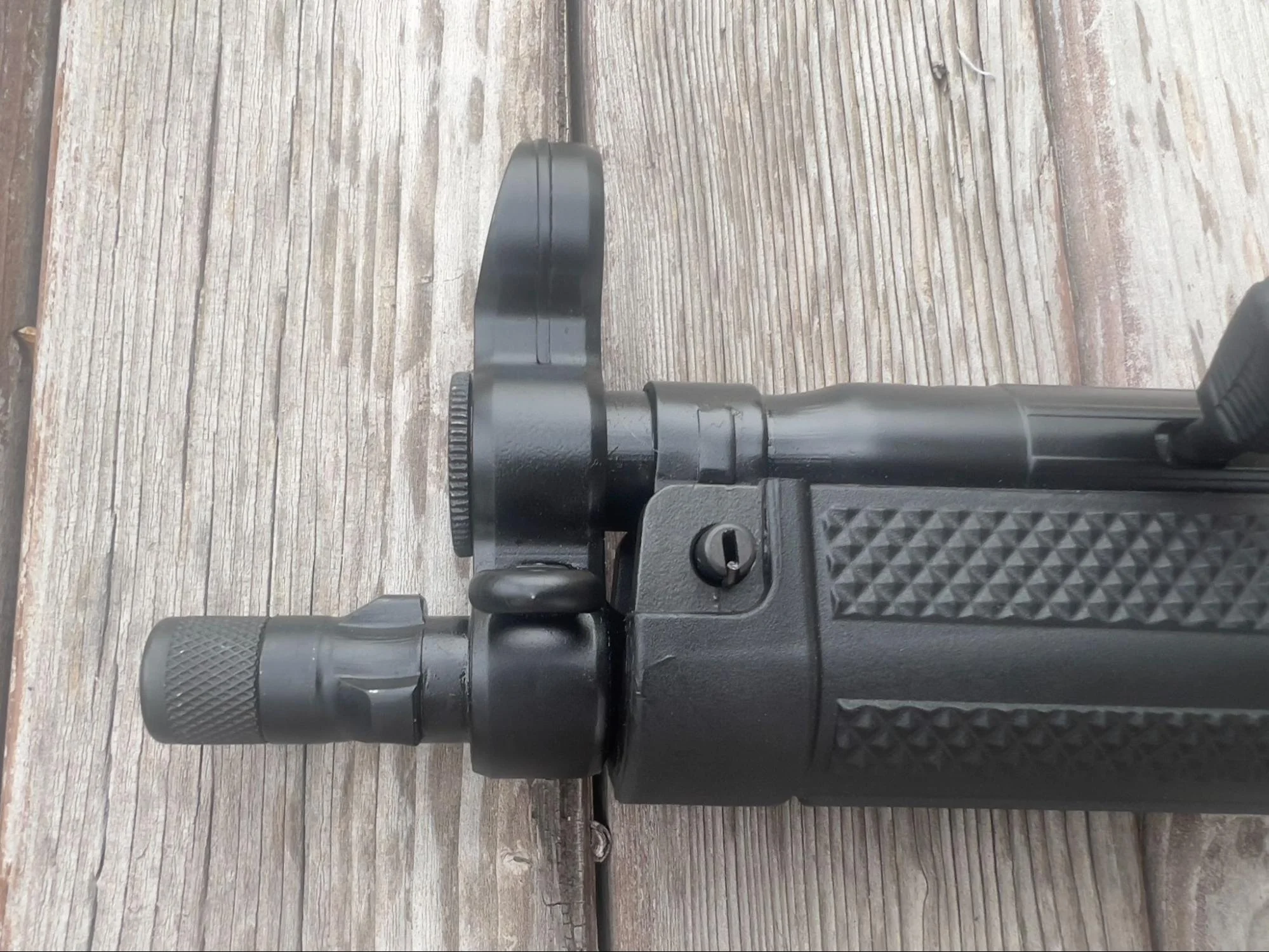 century arms ap5 close up Tri-Lug and thread protector on the full-size AP5