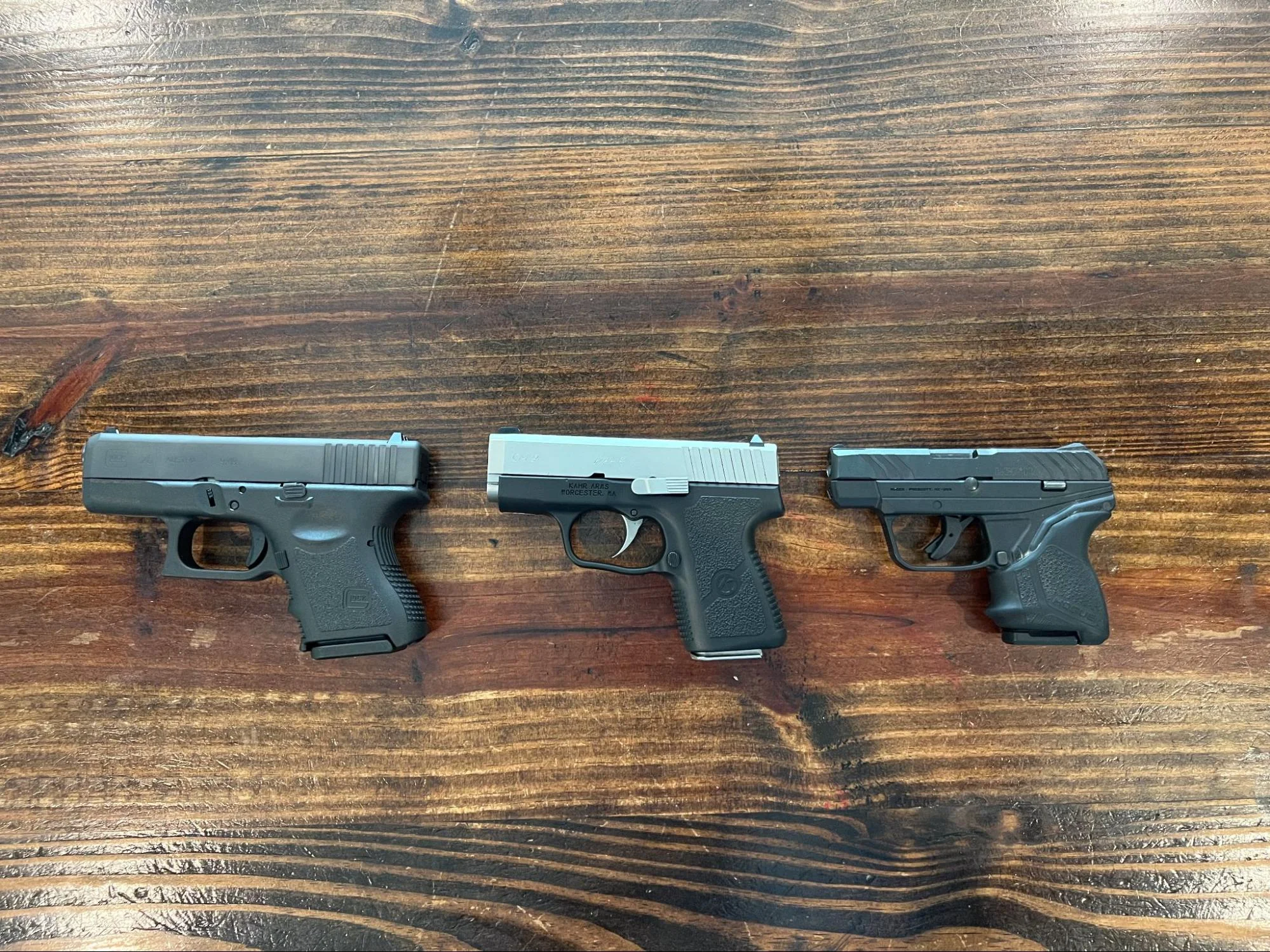 kahr cm9 3rd gen glock 26 ruger lcp ii