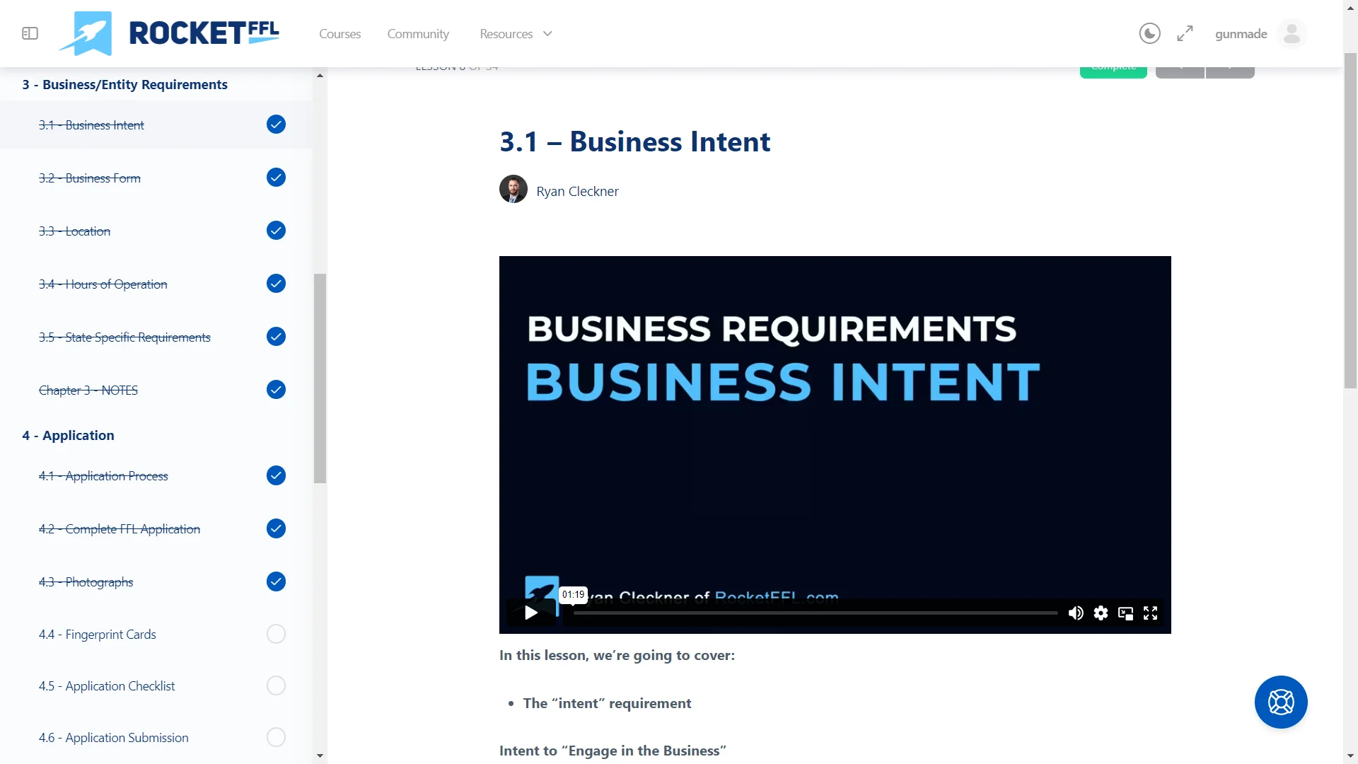 rocketffl course section 3