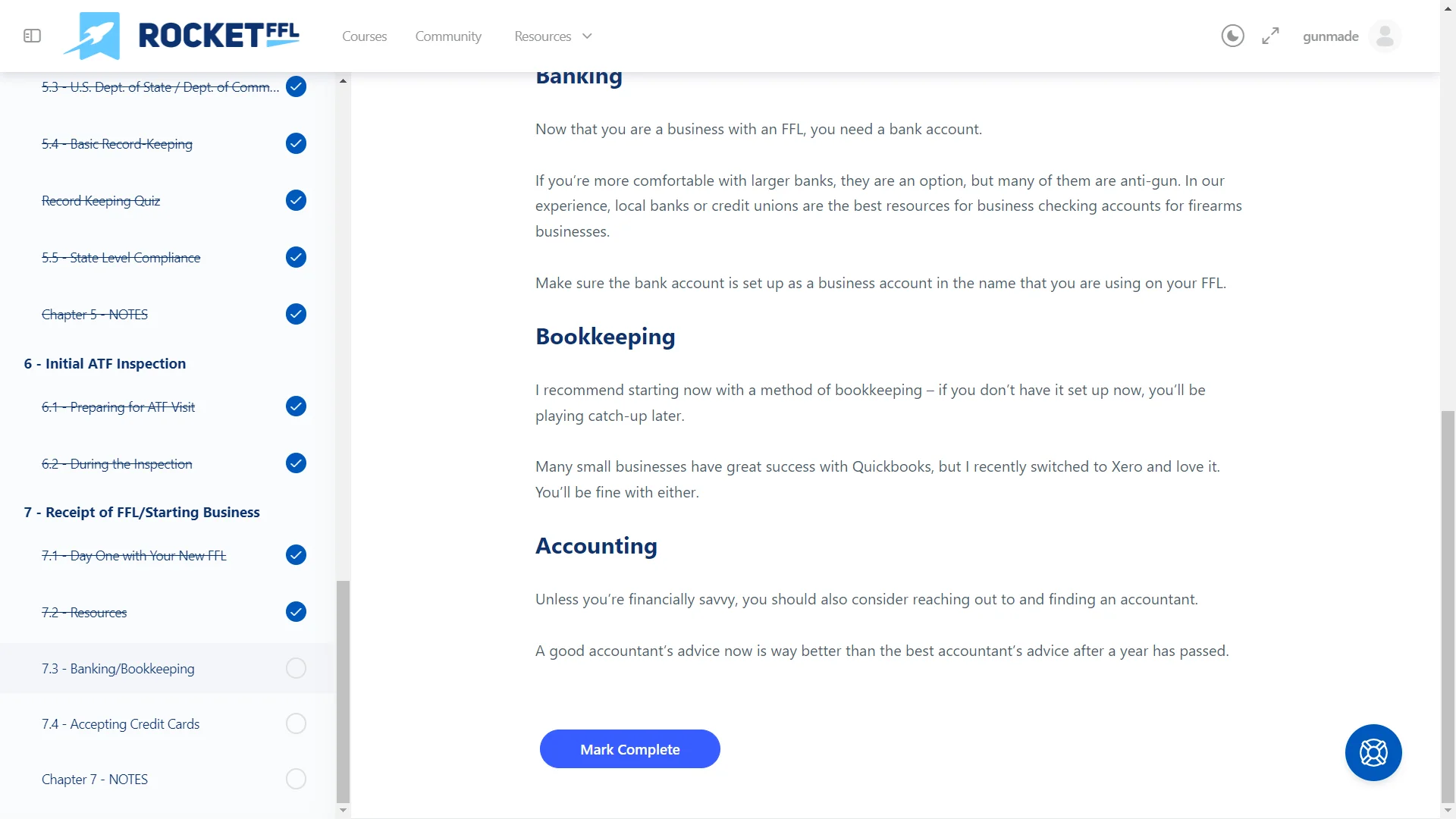 rocketffl course section 7