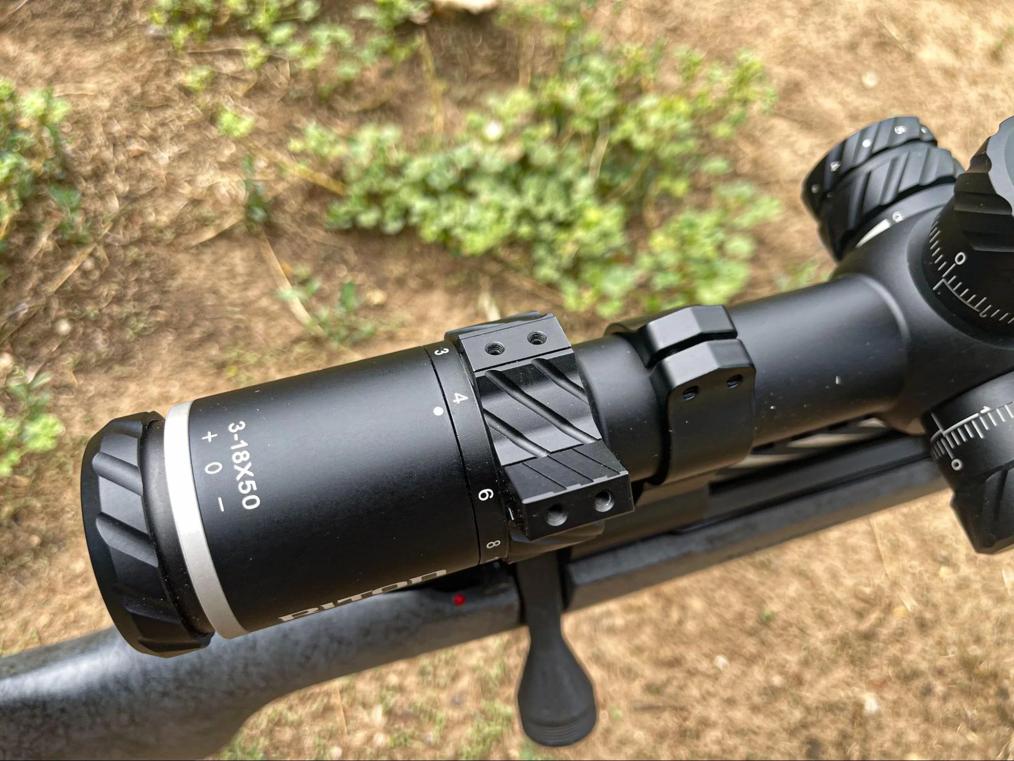 Riton Optics 3 PRIMAL 3-18x50mm Rifle Scope multiple throw lever positions