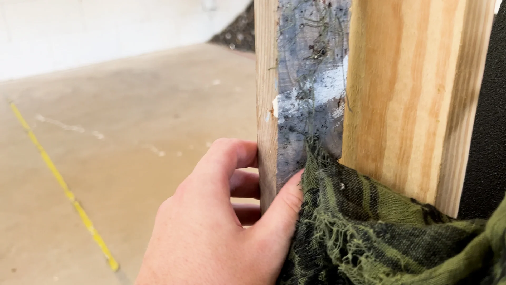 rts tactical level iii+ plate Fabric covering the stand embedded into the wood of the stand following the XM193 shot