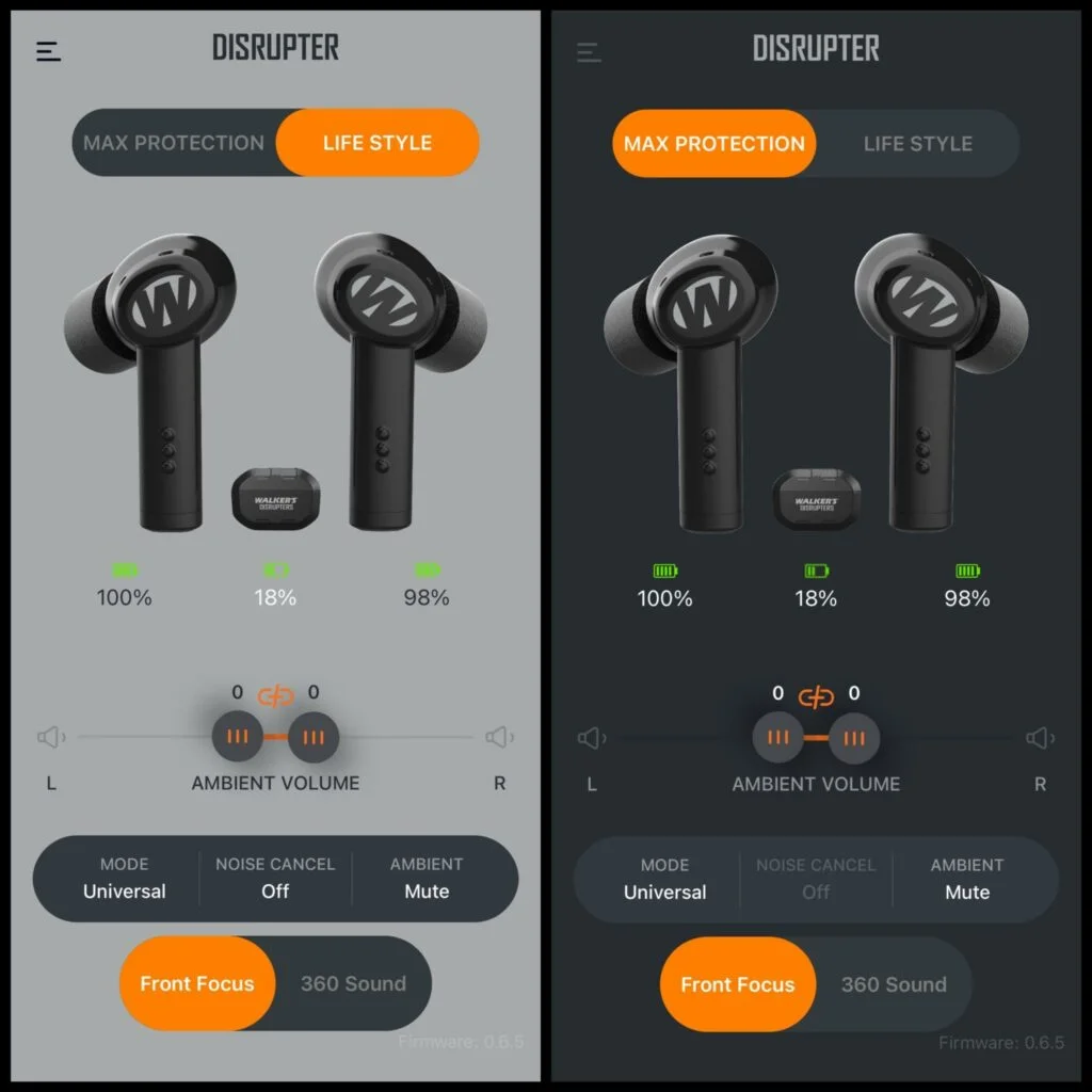walkers disrupters bluetooth earbuds walkers link app