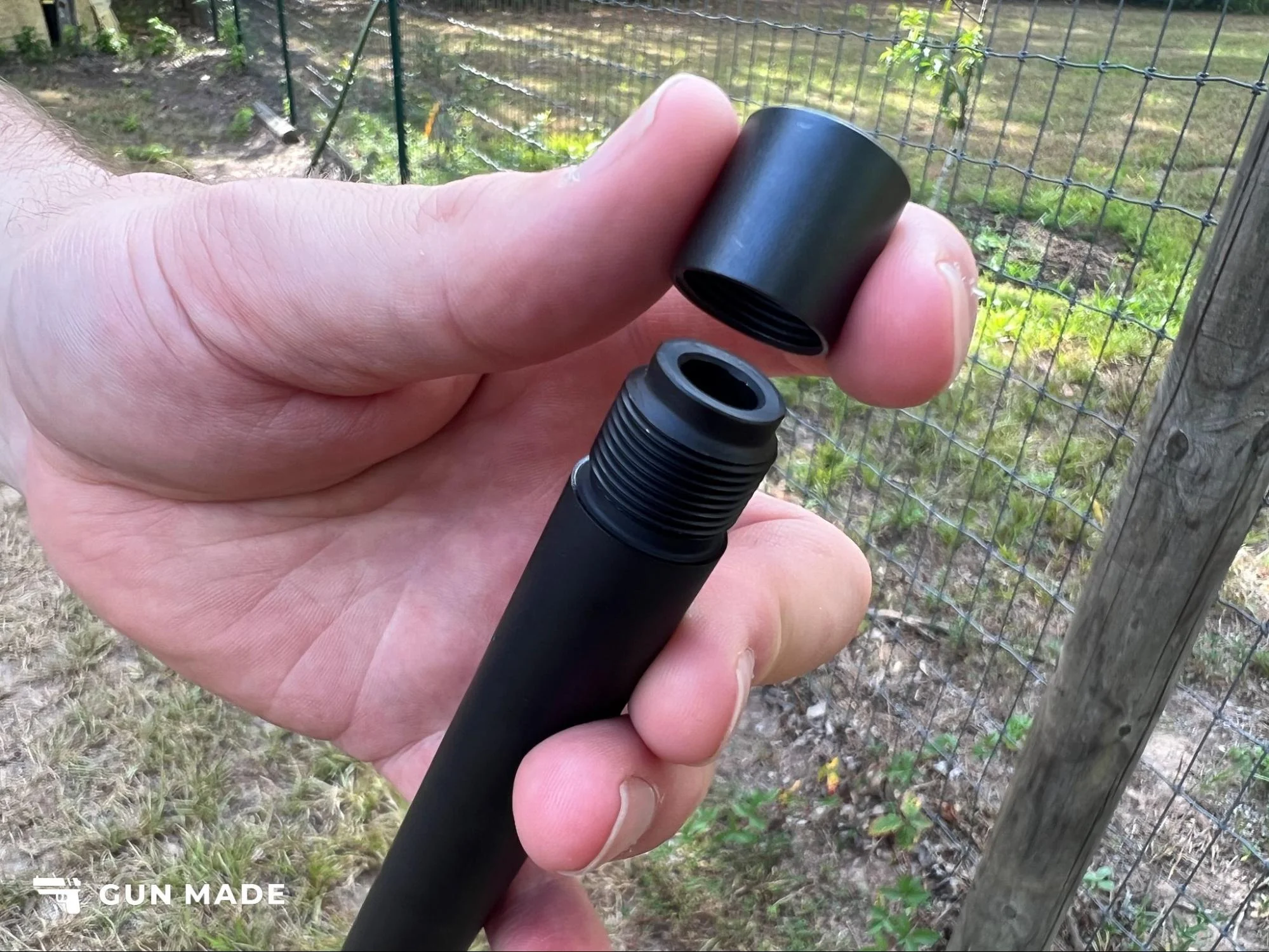 benelli lupo Thread protector on end of the barrel