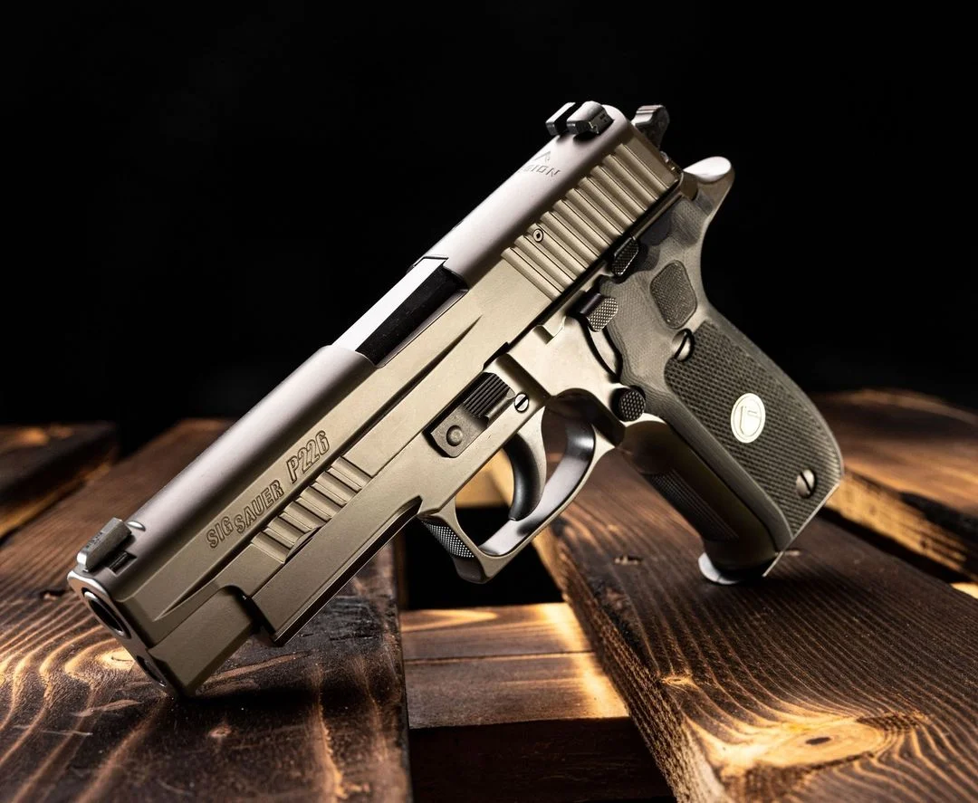 sig sauer p226 close up