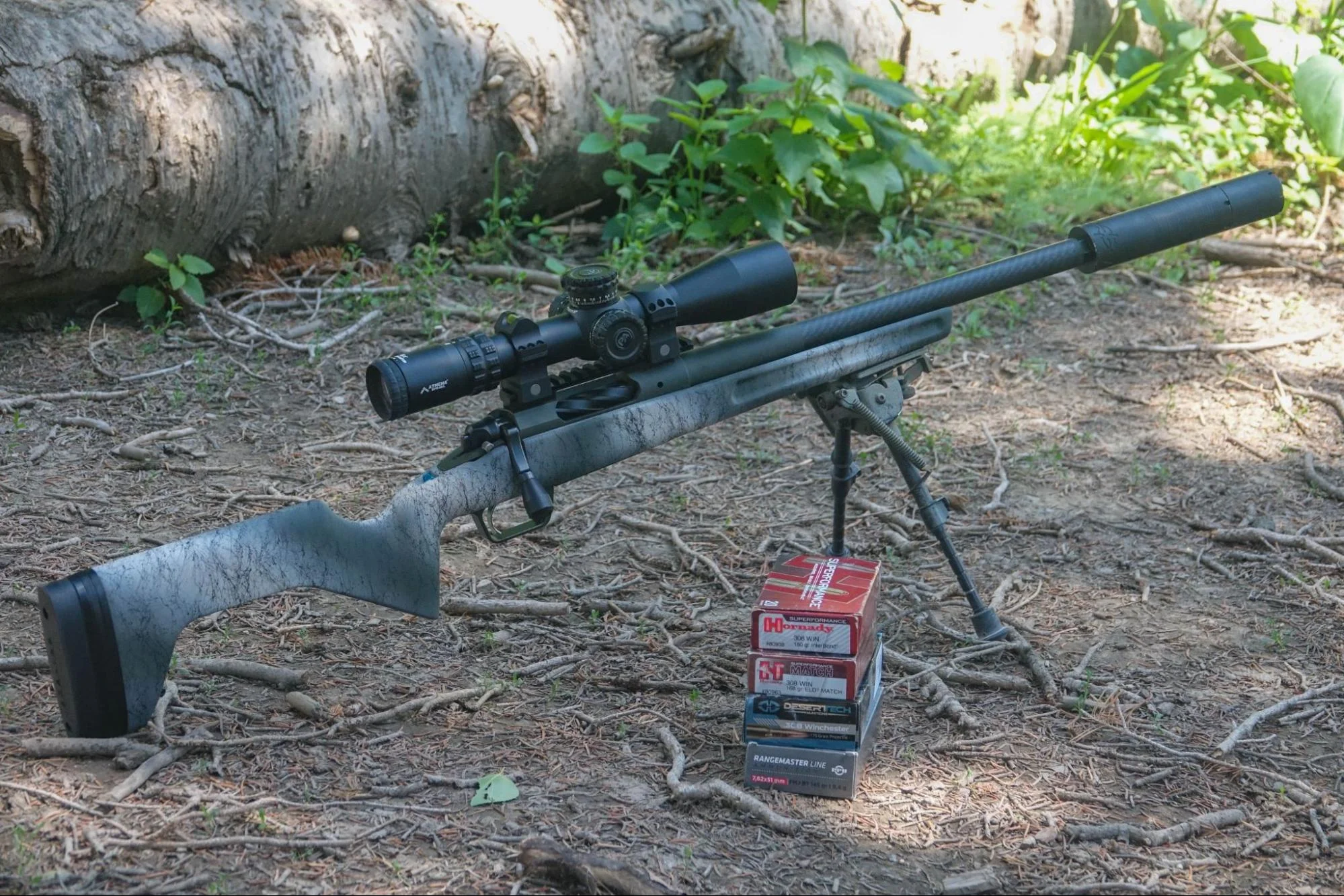 Assorted high-quality ammunition displayed, essential for accurate shooting with rifles like the Springfield Armory Model 2020 Redline