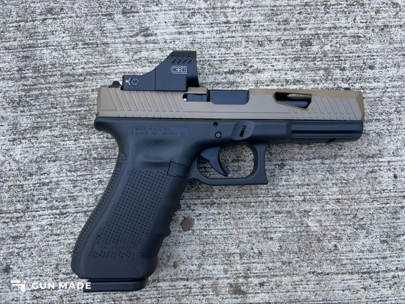 C&H Precision Weapons Comp red dot mounted on glock 17