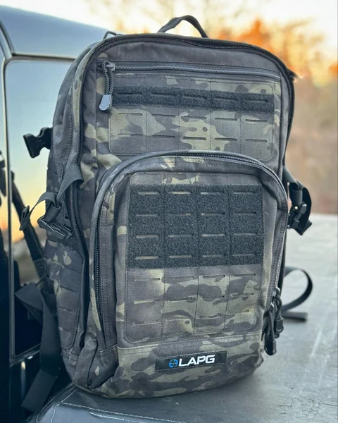LA Police Gear Atlas Backpack on a table