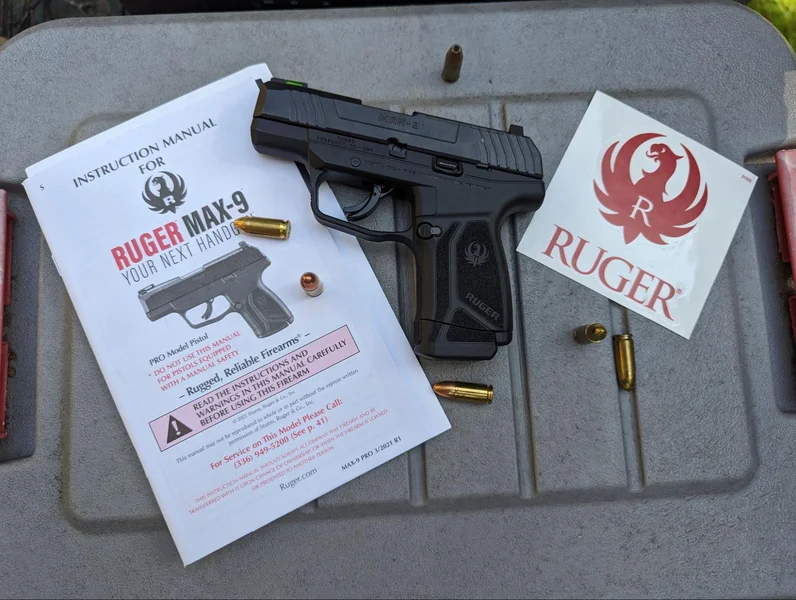 ruger max-9 review with instruction manual sticker