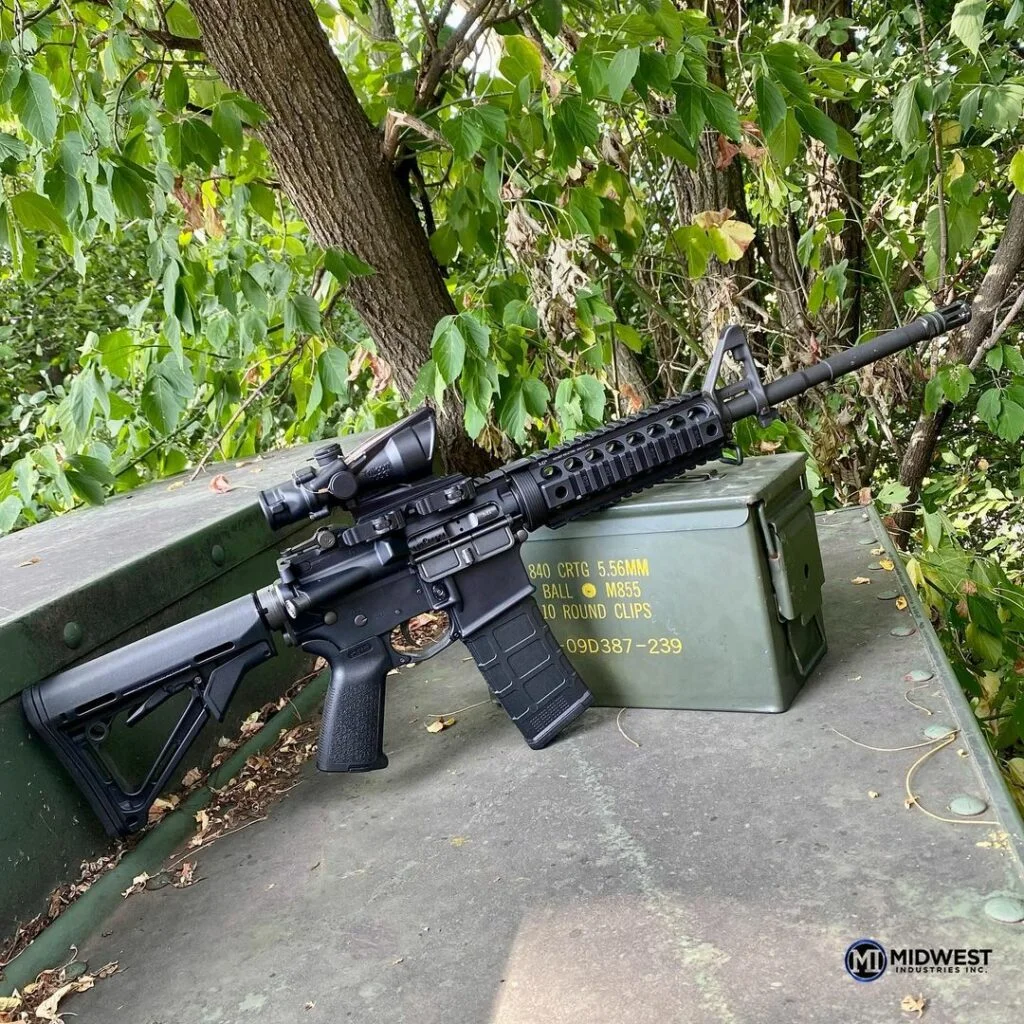 Midwest Industries Two Piece Drop-In on rifle