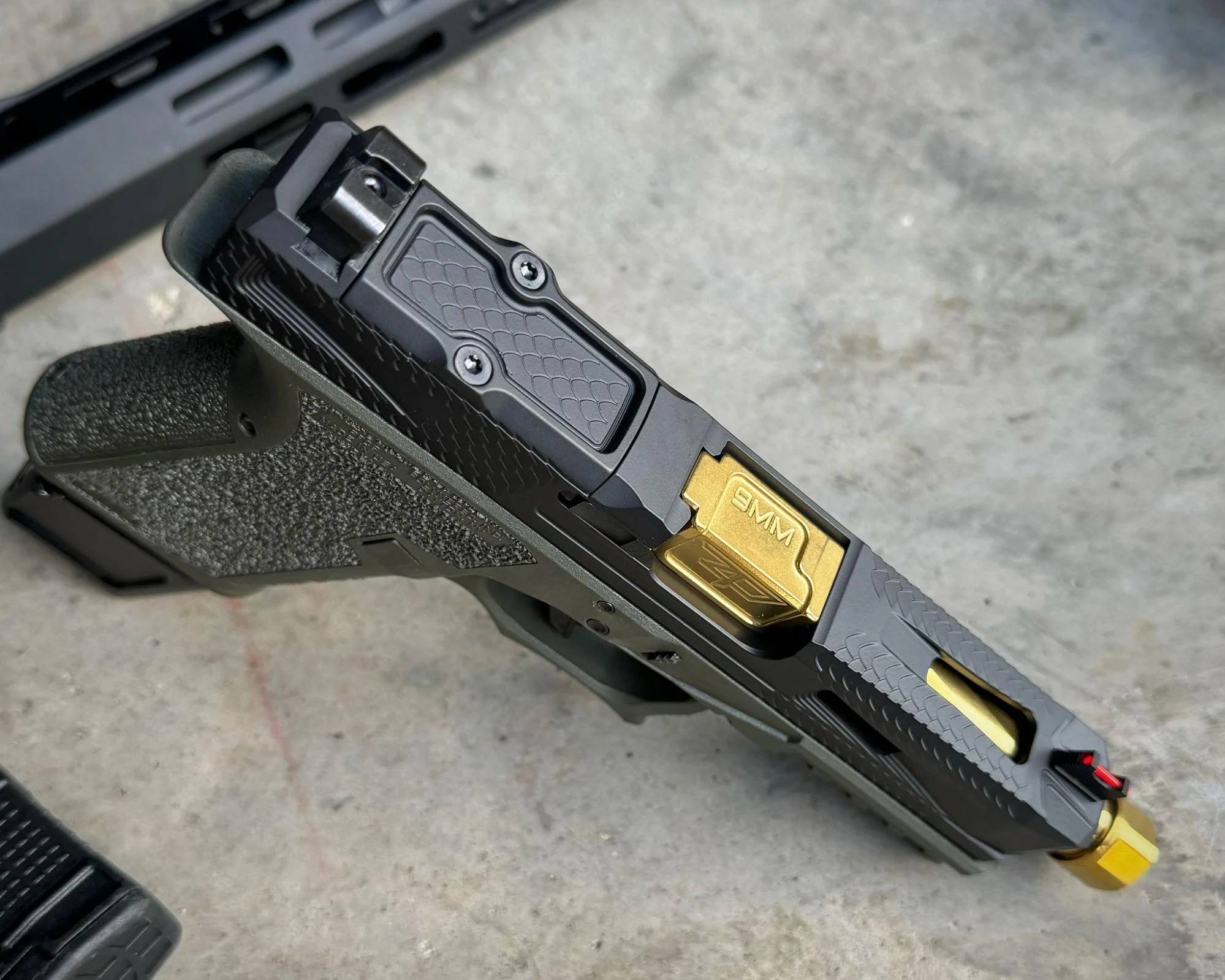 Zaffiri Precision SERPENT Slide polymer80 top view